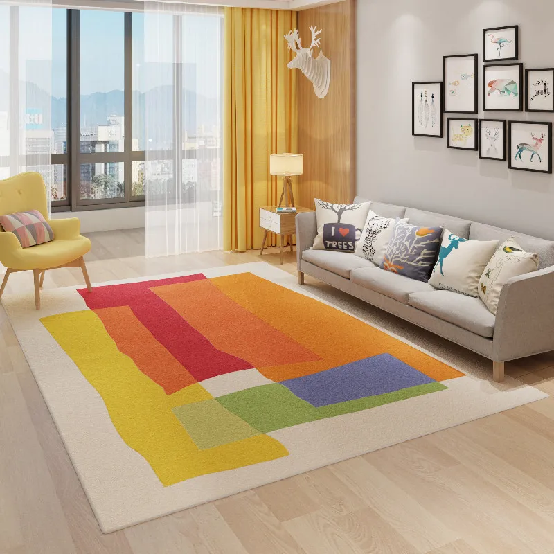 Luxury Skincare Retailers - Alfombra estilo dopamina VIKAMA, alfombras artísticas