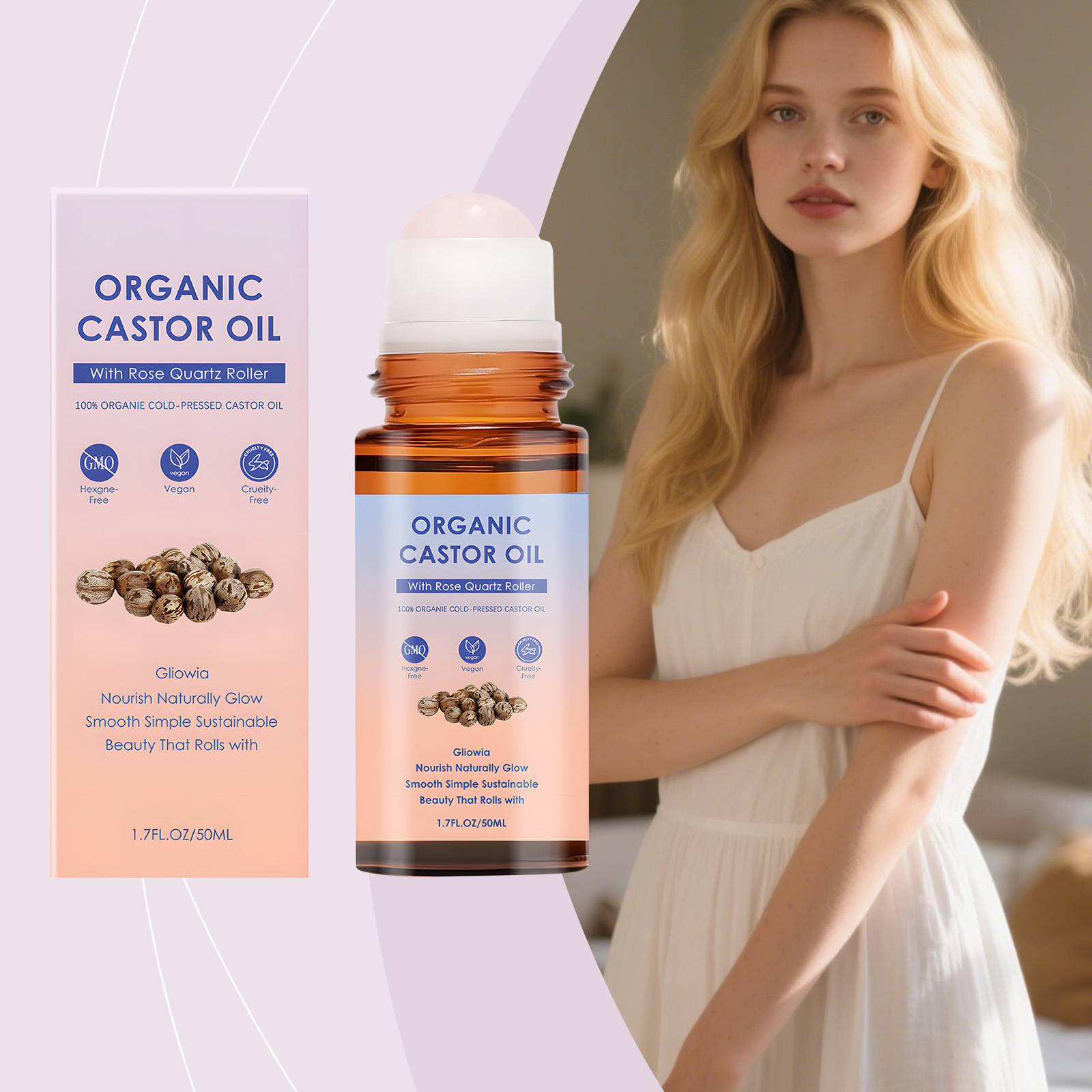 Cold Pressed Rose Hip - Aceite de Ricino Orgánico Natural Prensado