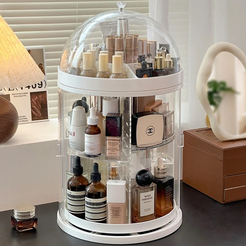 Luxury Skincare Design - Organizador de cosméticos acrílico giratorio, caja