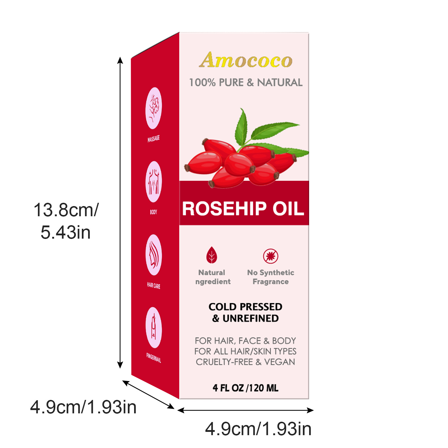 Amococo 2 piezas de aceite de  - Cold Pressed Rose Hip reseña y precio