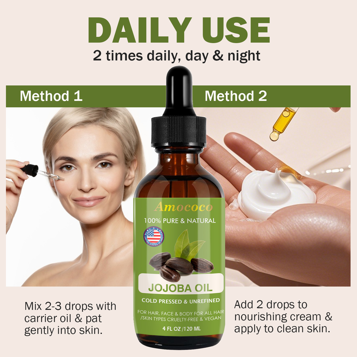 Amococo 2 piezas de aceite de  - Cold Pressed Rose Hip reseña y precio